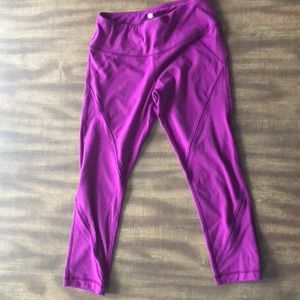 Purple yoga crops